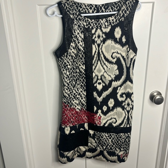 Desigual black and white dress size 38 - Picture 1 of 6
